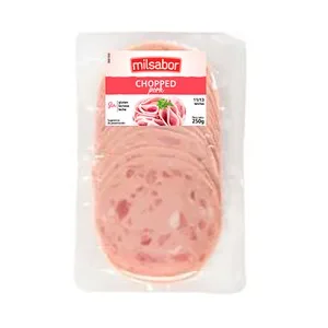 Milsabor Chopped de Cerdo, Cortado en Lonchas 250 G.