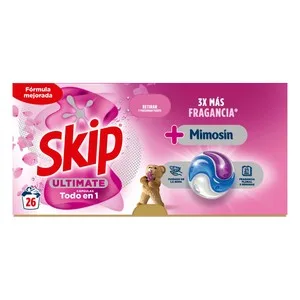 Skip Mimosín Ultimate Detergente en Cápsulas Fragancia 22 Lav. 26 UD