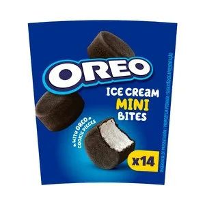 Oreo Mini Bites Mini Helados de Vainilla Recubiertos de Chocolate con Trocitos de Galleta 14 X 7.5 Ml. 105 G