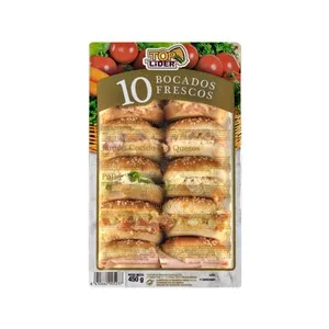 TOP Lider Mini Bocadillos con Diferentes Rellenos 10 Uds. 450 G