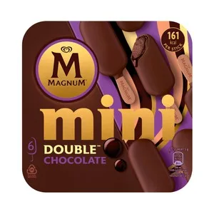 Magnum Mini Bombón Helado de Chocolate con Salsa de Chocolate, Cubierto de Chocolate 6 X 55 Ml. 330 ML