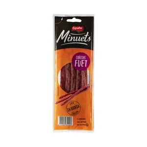 Espuña Mini Cañitas de Fuet, de Curación Lenta en Bodega Espuña Minuets 5 Uds. 50 G