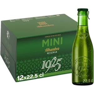 Mini Cerveza Rubia Extra Pack 12 Alhambra Reserva 1925