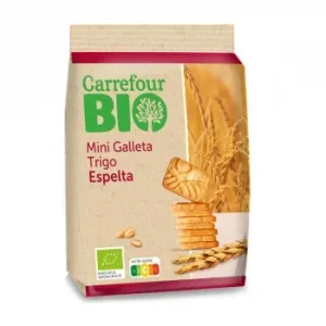 Mini Galletas de Trigo Espelta Ecológicas Carrefour Bio 250 G.