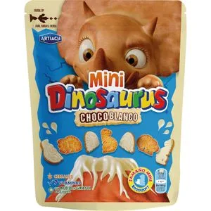 Mini Galletas Dinosaurus Chocolate Blanco 100 Gr