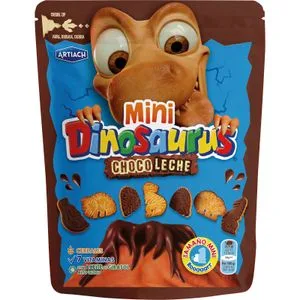 Mini Galletas Dinosaurus Chocolate con Leche 100 Gr