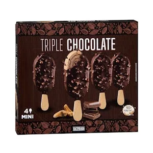 Mini Helado Bombón Vegetal Triple Chocolate Hacendado a Base de Anacardos 0.326 L