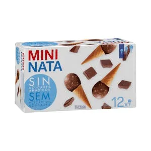 Mini Helado Cucurucho Sabor Nata Hacendado sin Azúcares Añadidos 0.444 L