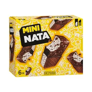 Mini Helado Sándwich Sabor Nata Hacendado 0.48 L