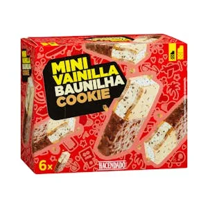 Mini Helado Sándwich Sabor Vainilla y Cookie Hacendado 0.51 L