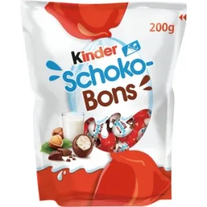 Mini Huevos de Chocolate Rellenos de Leche y Avellanas Kinder Schokobons 200 G.