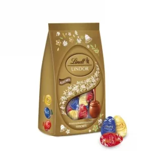 Mini Huevos Surtidos de Chocolate con Leche Lindt Lindor Gold 180 G.