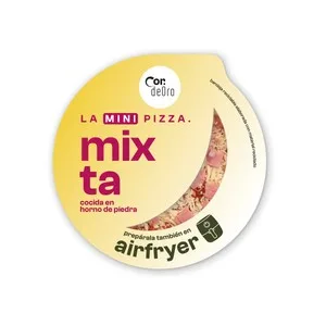 Deoro Mini Pizza de Salsa de Tomate, Queso y Jamón Cocido Deoro 205 G. 160 G