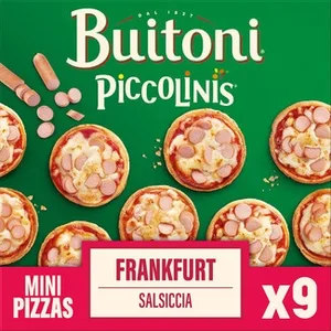 Mini Pizzas de Frankfurt y Queso 9 Unidades  Buitoni Piccolinis 270 G