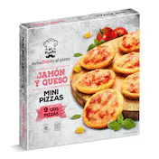 Mini Pizzas de Jamón y Queso Dia al Punto 270 G