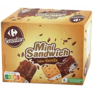 Mini Sandwich Sabor Vainilla Sensation Carrefour 6 Ud.