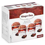 Mini Tarrinas Haagen Dazs Chocolate Belga 4 Unidades Haagen Dazs 326 G