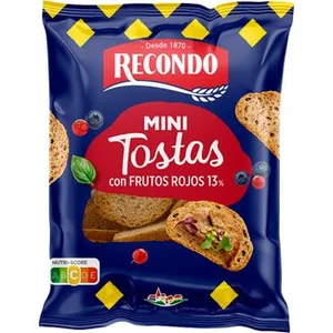 Mini Tostas con Frutos Rojos Recondo