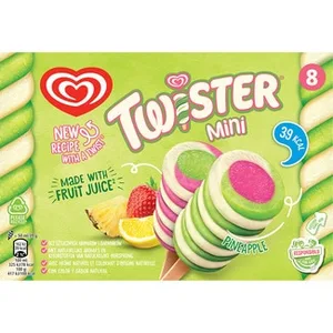 Mini Twister con Zumo de Frutas sin Gluten 8 Unidades Frigo