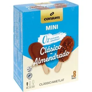 Minibombones sin Azúcar 4clásico + 4 Almendrado 288 Gr