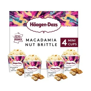 Häagen-dazs Minicups Vainilla y Macadamia 4 X 95 Ml. 380 ML
