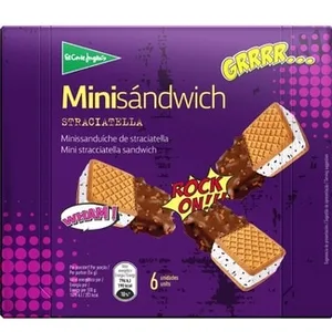 Minisándwich Helado Sabor Stracciatela 6 Unidades el Corte Ingles