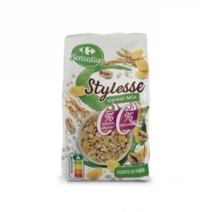Mix de Cereales y Copos de Maíz 0% Carrefour Sensation sin Azúcar Añadido 375 G.