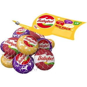 Mix de Quesos Snack 9 Porciones 3 Original, 3 Cheddar y 3 Emmental Mini Babybel