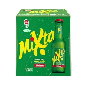 Mixta de Mahou Cerveza con Limón Pack de 6 Uds.de 25 Cl. 1500 ML