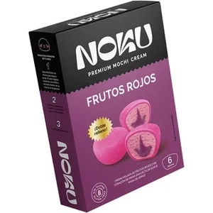 Mochi de Crema Helada de Frutos Rojos con Corazón de Mora Envuelta en Suave Masa de Arroz sin Gluten Noku