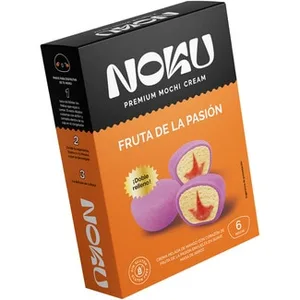 Mochi de Crema Helada de Mango con Corazón de Fruta de la Pasión Envuelta en Suave Masa de Arroz sin Gluten Noku