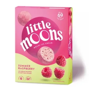 Mochi Helado Sabor Frambuesa Little Moons sin Gluten 6 Ud.