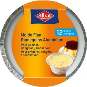 Moldes de Aluminio para Flan  Albal 12 Unidades