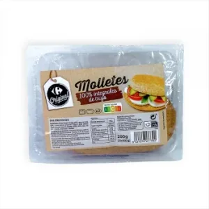Molletes de Pan Integral para Hornear o Tostar Carrefour Pack de 2 Unidades de 100 G