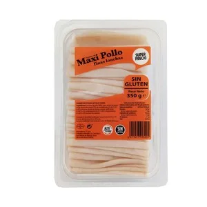 Monells Fiambre de Pollo sin Gluten Cortado en Lonchas 350 G.