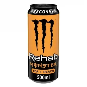 Monster Energy Rehab Bebida Energética Tea+peach Lata 500 Ml.