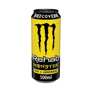 Monster Energy Rehab Lemonade Bebida Energética con Té Chá y Limonada Lata de 500ml 500 ML