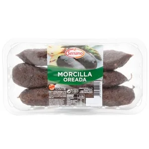 Morcilla Oreada de Primera, Elaborada sin Gluten Serrano 320 G.