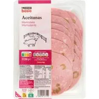 Mortadela con Aceitunas Eroski Basic, sobre 250 G
