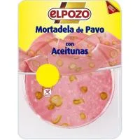 Mortadela de Pavo con Aceitunas Elpozo, Bandeja 250+25 G