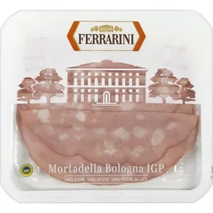 Mortadela Italiana en Lonchas IGP Bolonia sin Gluten sin Lactosa Ferrarini 120 G
