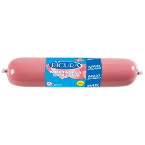 Ricura Mortadela Siciliana Elaborada sin Gluten 700 G.