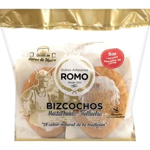 Bizcochos Mostachones sin Lactosa ni Proteína de la Leche Romo