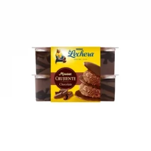 Mousse de Chocolate Crujiente Nestlé la Lechera Pack de 4 Unidades de 57 G.