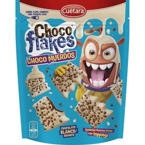 Choco Muerdos Galletas con Chocolate Blanco y Toppings de Cereal Cuetara Choco Flakes
