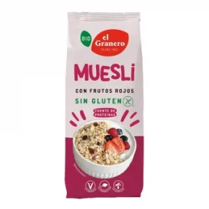 Muesli con Frutos Rojos Ecológico el Granero sin Gluten 375 G.