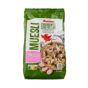 Producto Alcampo Muesli Crujiente con Frutas sin Azúcares Añadidos 500 G.