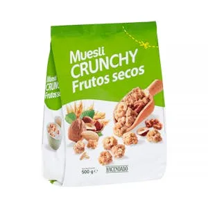 Muesli Crunchy Hacendado con Frutos Secos 0.5 KG