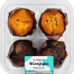 Muffins 4 Unidades  el Obrador el Corte Ingles 350 G