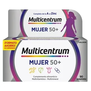Multicentrum Mujer 50 + Complemento Nutricional Específico para Mujeres de Más de 50 Años 90 Comprimidos. 90 UD